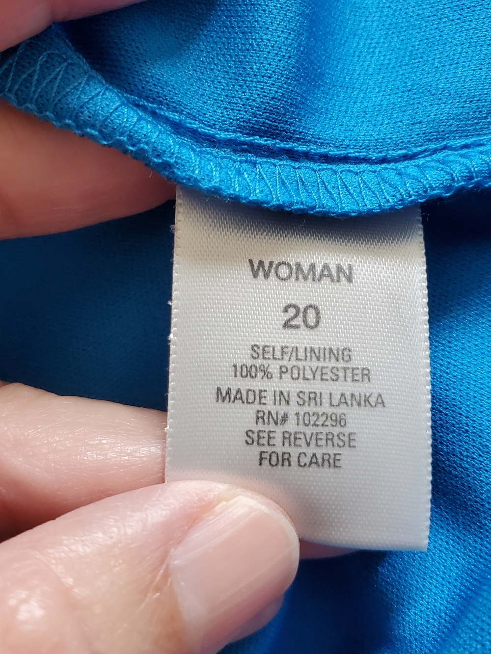 Dress Barn Blue Floral Tiered Scoop-Neck Midi Dress.  Size 20 - Picture 7 of 7